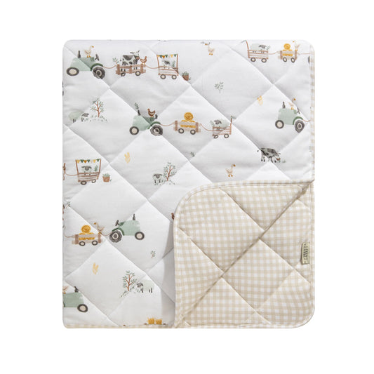 Living Textiles Cot Comforter Tractor Ride