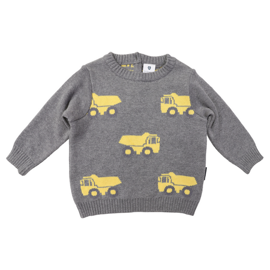 Korango Tip Truck Sweater Charcoal