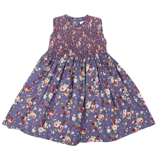 Korango Smocked Floral Dress Mauve