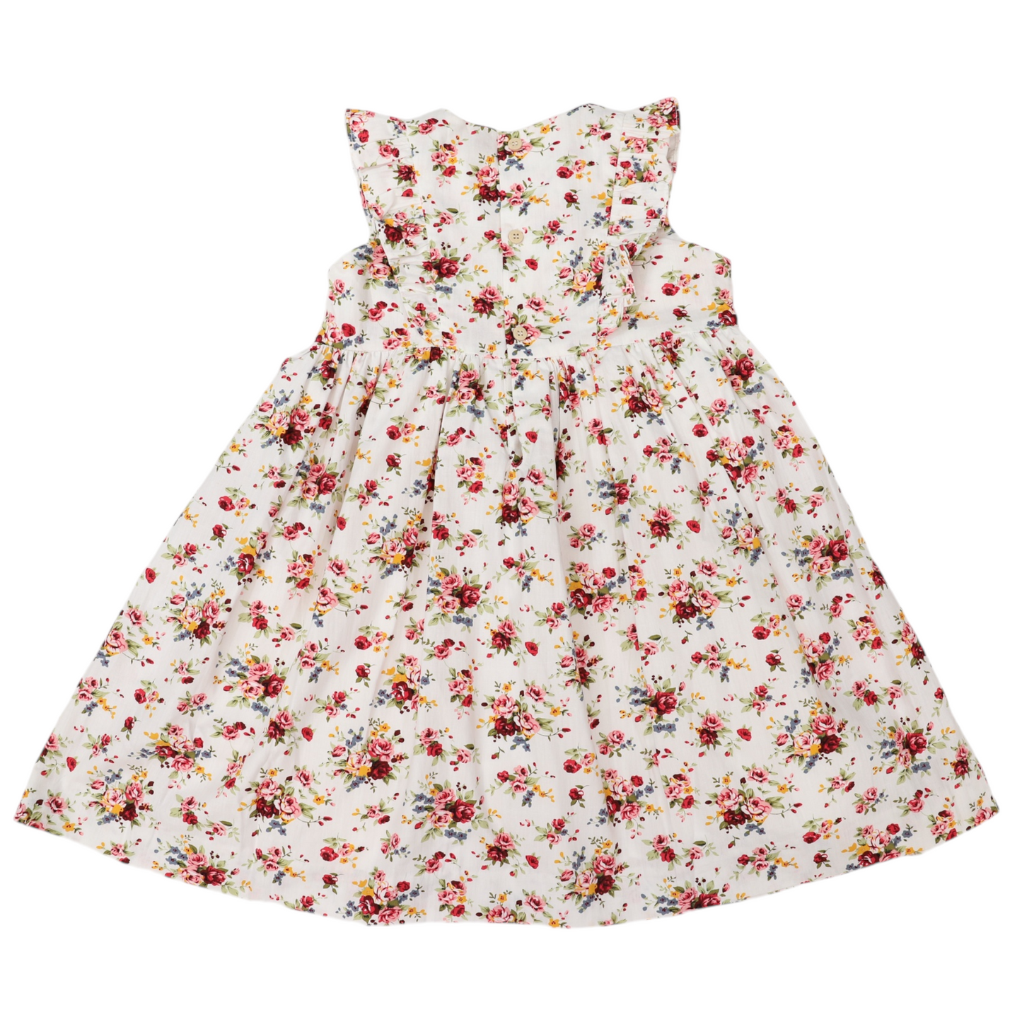 Korango Floral Frill Dress White