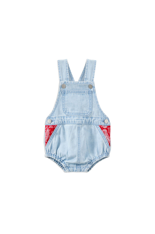 Milky Bandana Denim Overall