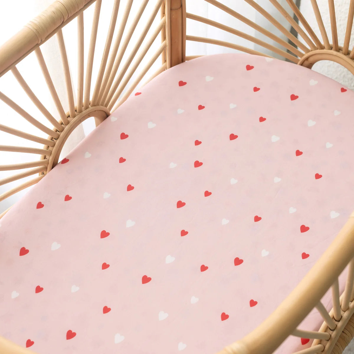 Fox & Fallow Little Hearts Organic Cot Sheet