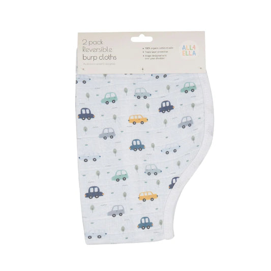 All 4 Ella Burp Cloth 2 Pack Beep Beep