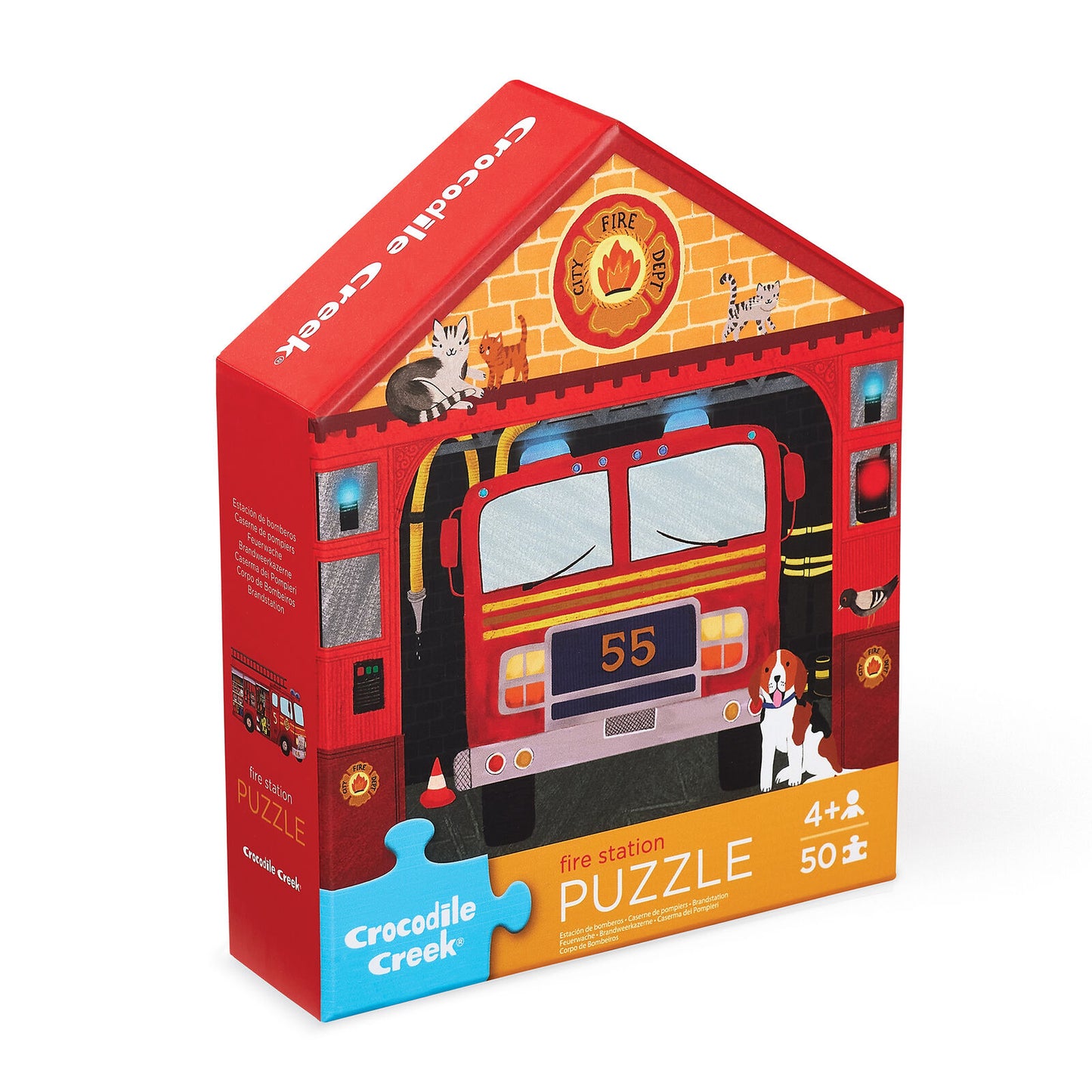 Crocodile Creek Flat House Puzzle 50 Piece Fire House