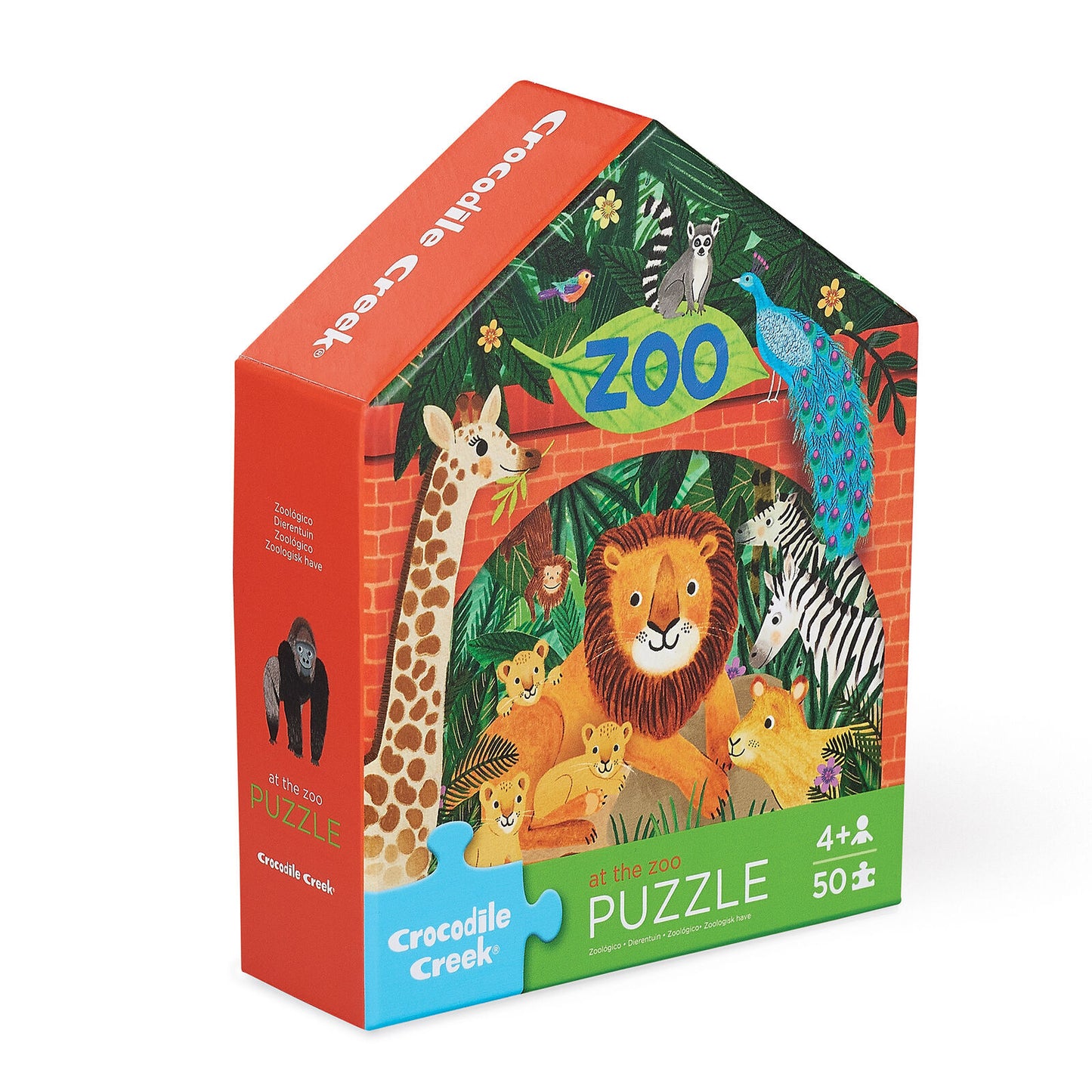 Crocodile Creek Flat House Puzzle 50 Piece Zoo