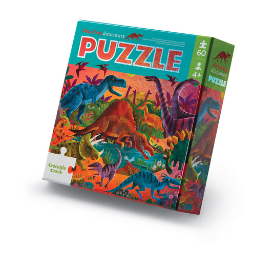 Tiger Tribe Foil Puzzle 60pc Dazzling Dinos