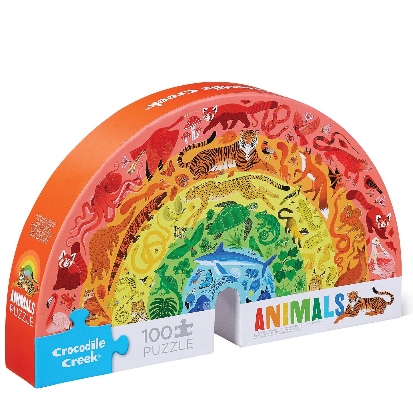 Crocodile Creek Rainbow Puzzle 100 Piece Animals