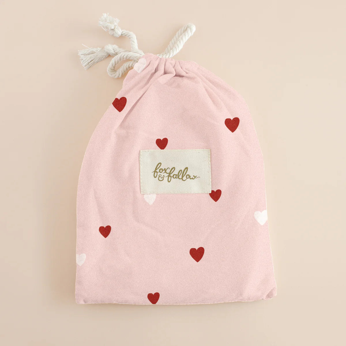 Fox & Fallow Little Hearts Organic Cot Sheet