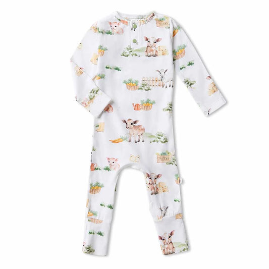 Snuggle Hunny Farm Organic Growsuit