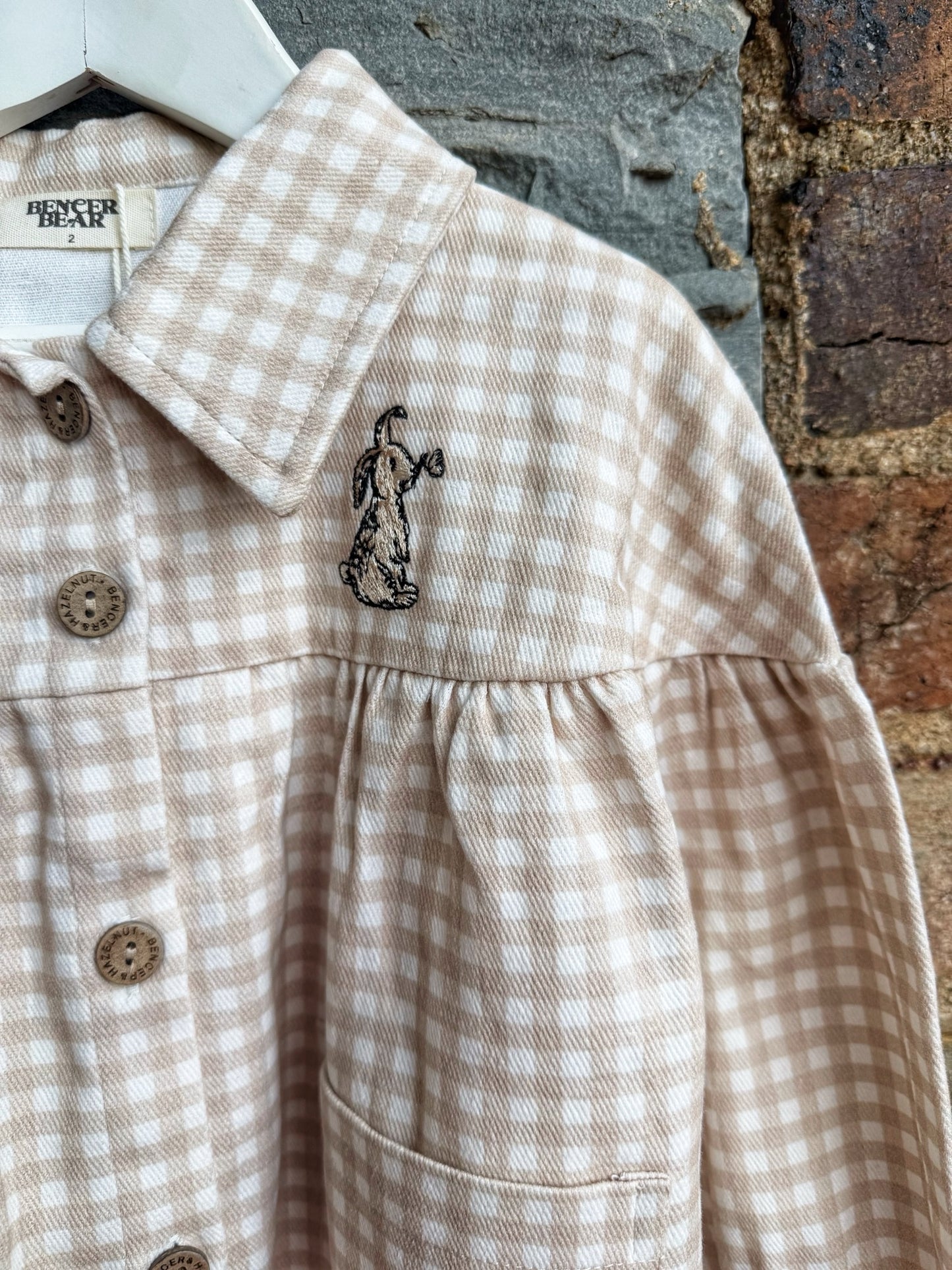 Bencer & Hazelnut Gingham Bunny Dress