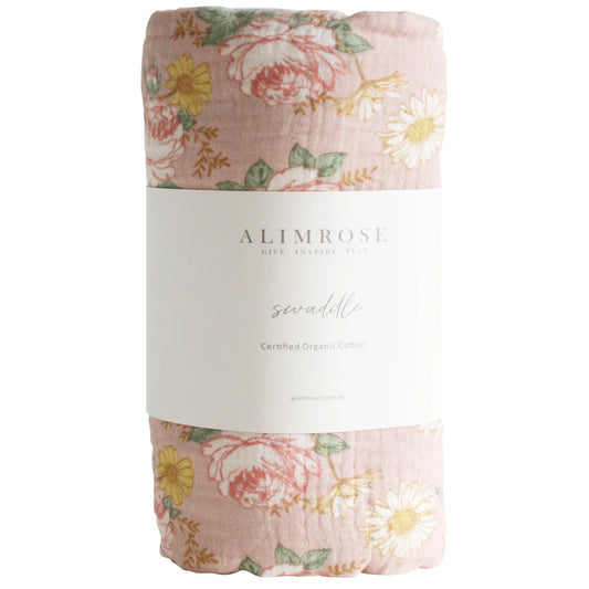 Alimrose Muslin Swaddle English Garden