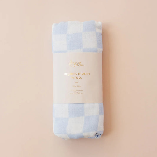 Fox & Fallow Powder Check Organic Muslin Wrap