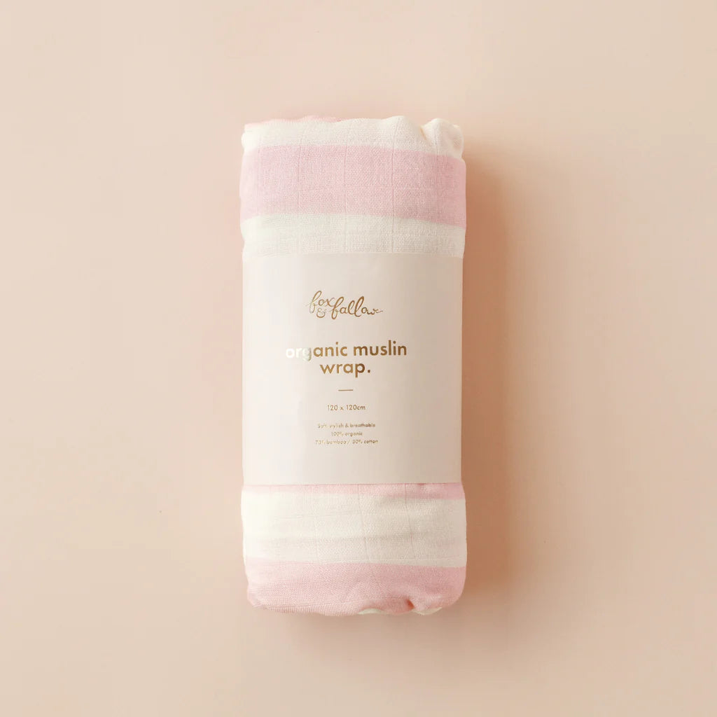Fox & Fallow Petal Stripe Organic Muslin Wrap
