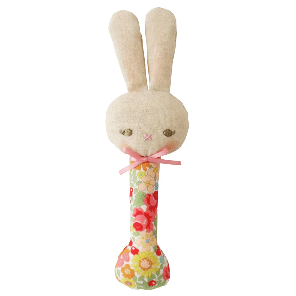 ALIMROSE Baby Bunny Rattle Stick Spring Blossom
