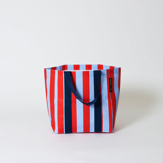Project Ten Red and Blue Stripe Shopper Tote