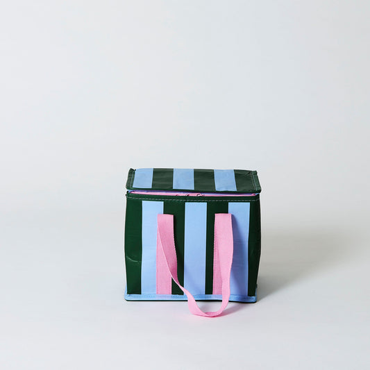 Project Ten Green Blue Stripe Mini Insulated Tote