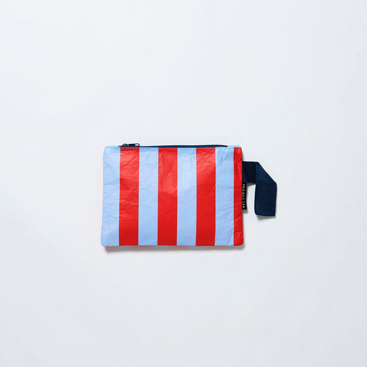 Project Ten Red and Blue Stripe Mini Zip Pouch