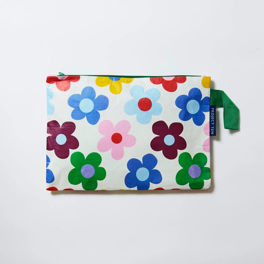 Project Ten Large Zip Pouch Sunny Floral