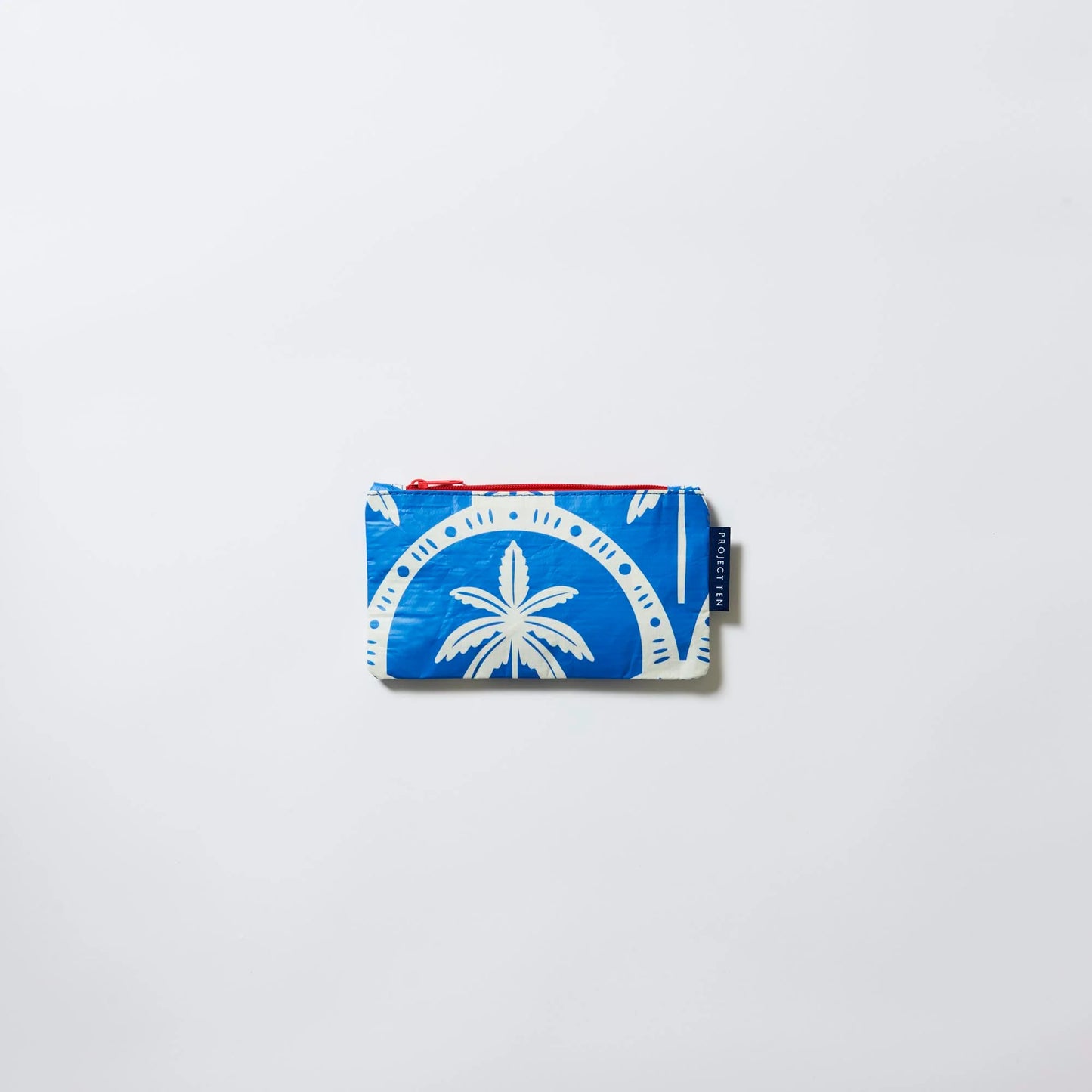 Project Ten Tiny Zip Pouch Blue Palm