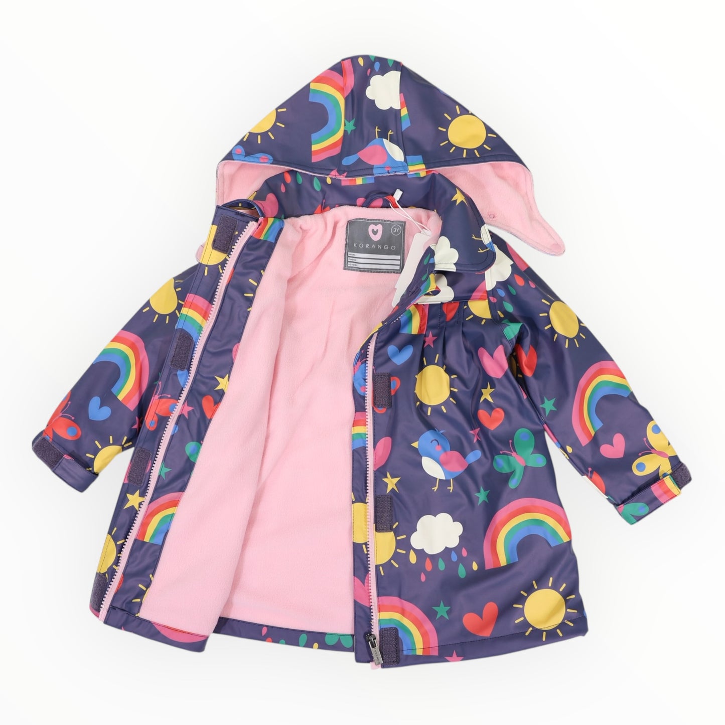Korango Spring Rainbow Raincoat Navy