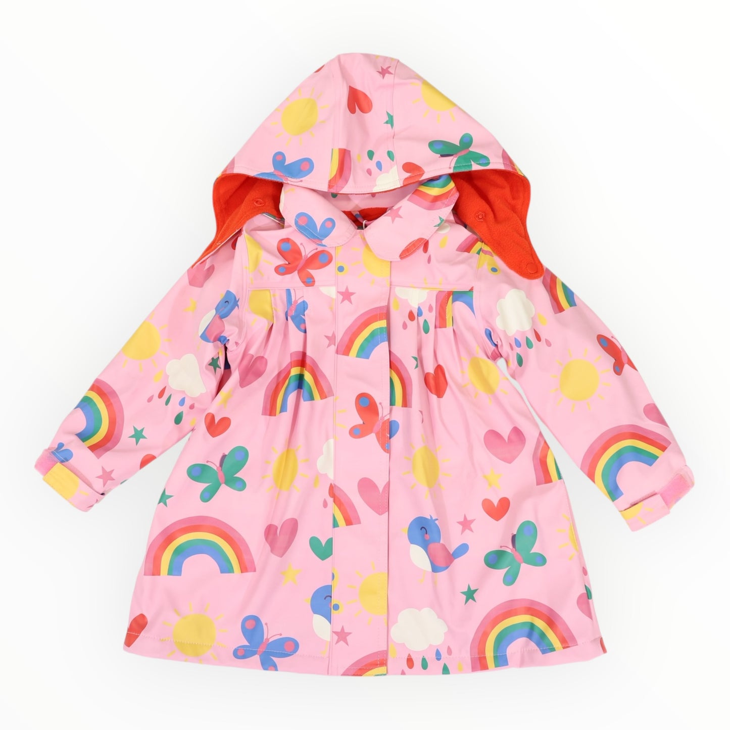 Korango Spring Rainbow Raincoat Pink