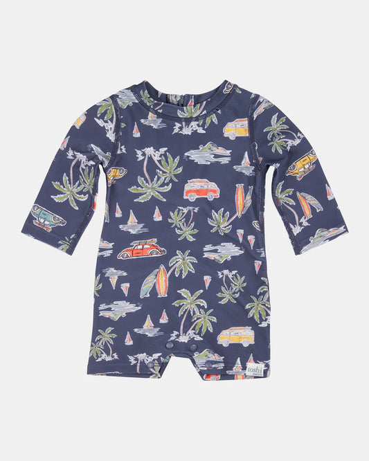 Toshi Swim Baby Onesie Surf Twilight