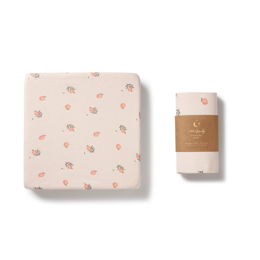 Wilson & Frenchy Peaches Organic Pointelle Cot Sheet