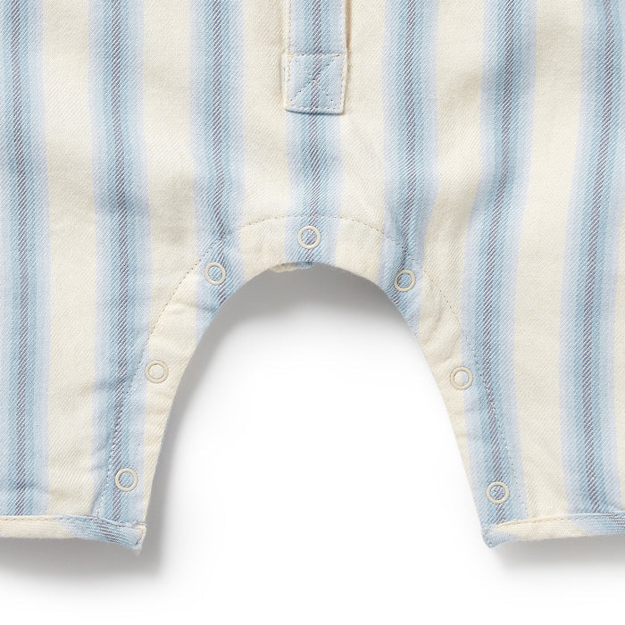 Wilson & Frenchy Deep Blue Stripe Organic Growsuit