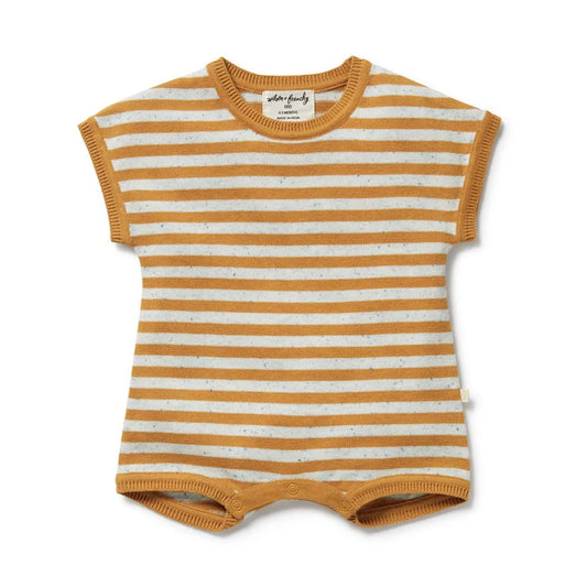 Wilson & Frenchy Golden Wave Stripe Organic Growsuit