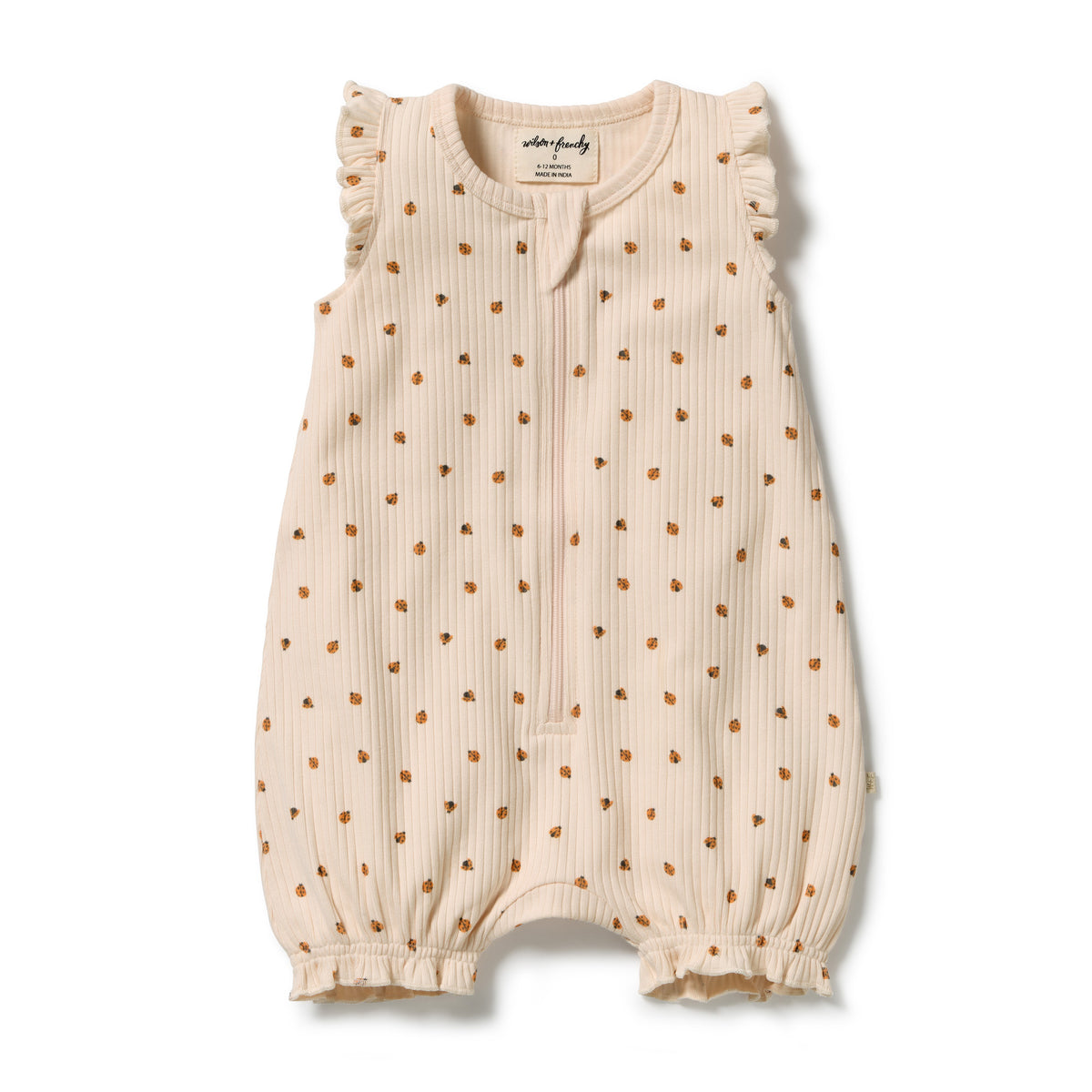 Wilson & Frenchy Little Lady Bugs Organic Ruffle Playsuit
