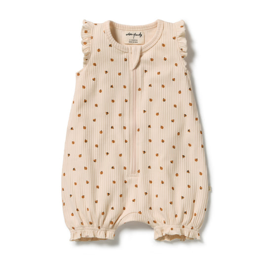 Wilson & Frenchy Little Lady Bugs Organic Ruffle Playsuit