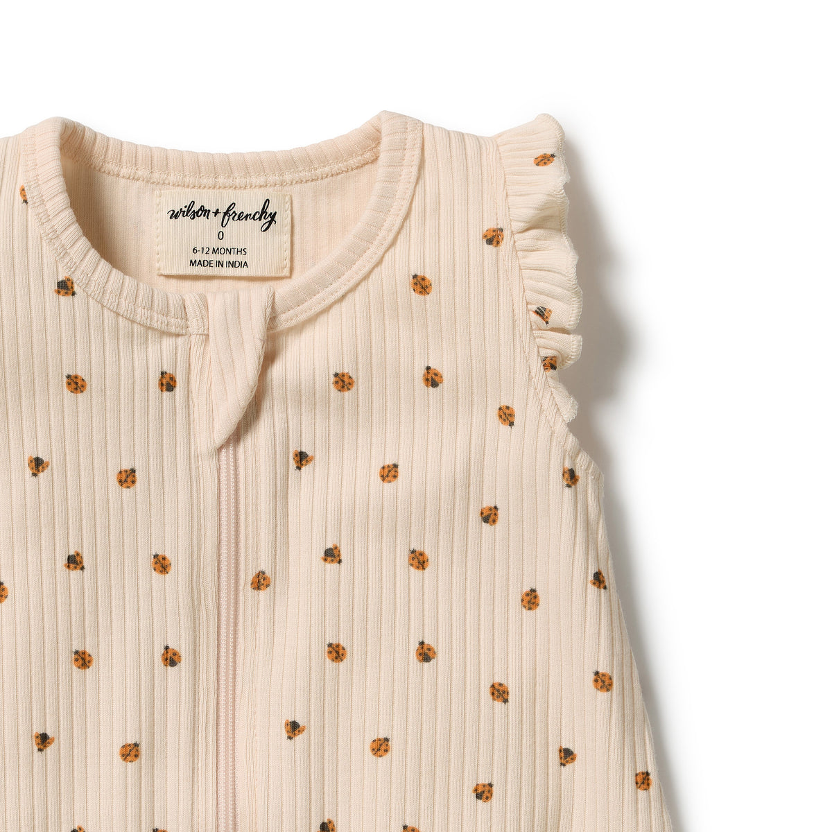Wilson & Frenchy Little Lady Bugs Organic Ruffle Playsuit