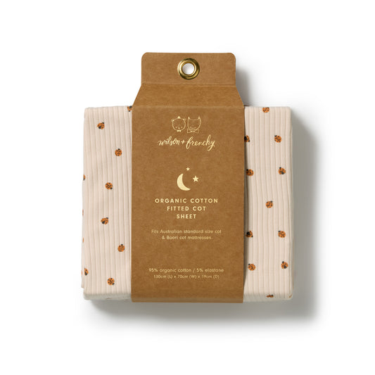 Wilson & Frenchy Little Lady Bugs Organic Cot Sheet