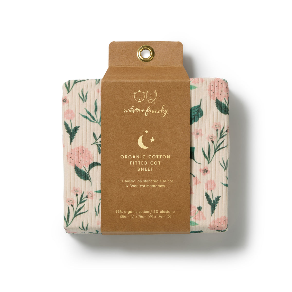 Wilson & Frenchy Sweet Bloom Organic Cotton Cot Sheet