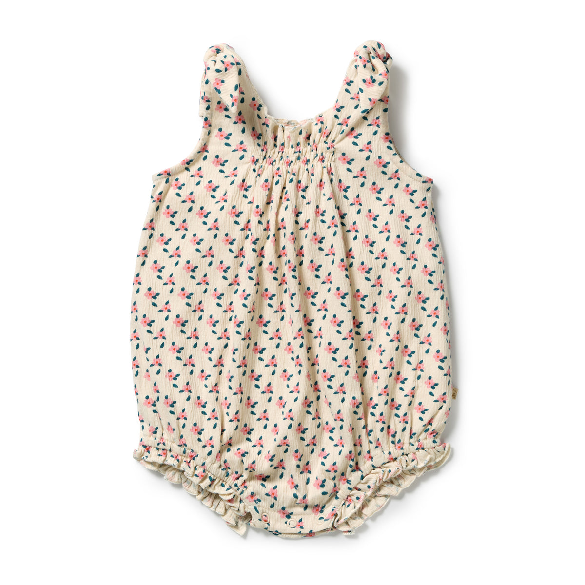 Wilson & Frenchy Little Blossom Organic Crinkle Tie Playsuit