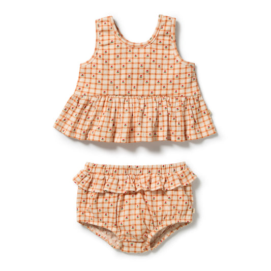 Wilson & Frenchy Checkerberry Organic Crinkle Ruffle Set
