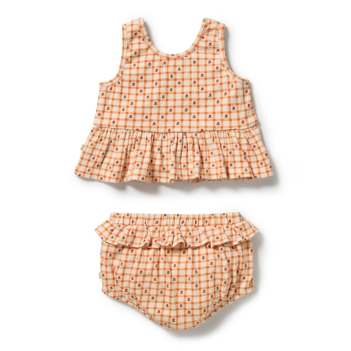 Wilson & Frenchy Checkerberry Organic Crinkle Ruffle Set