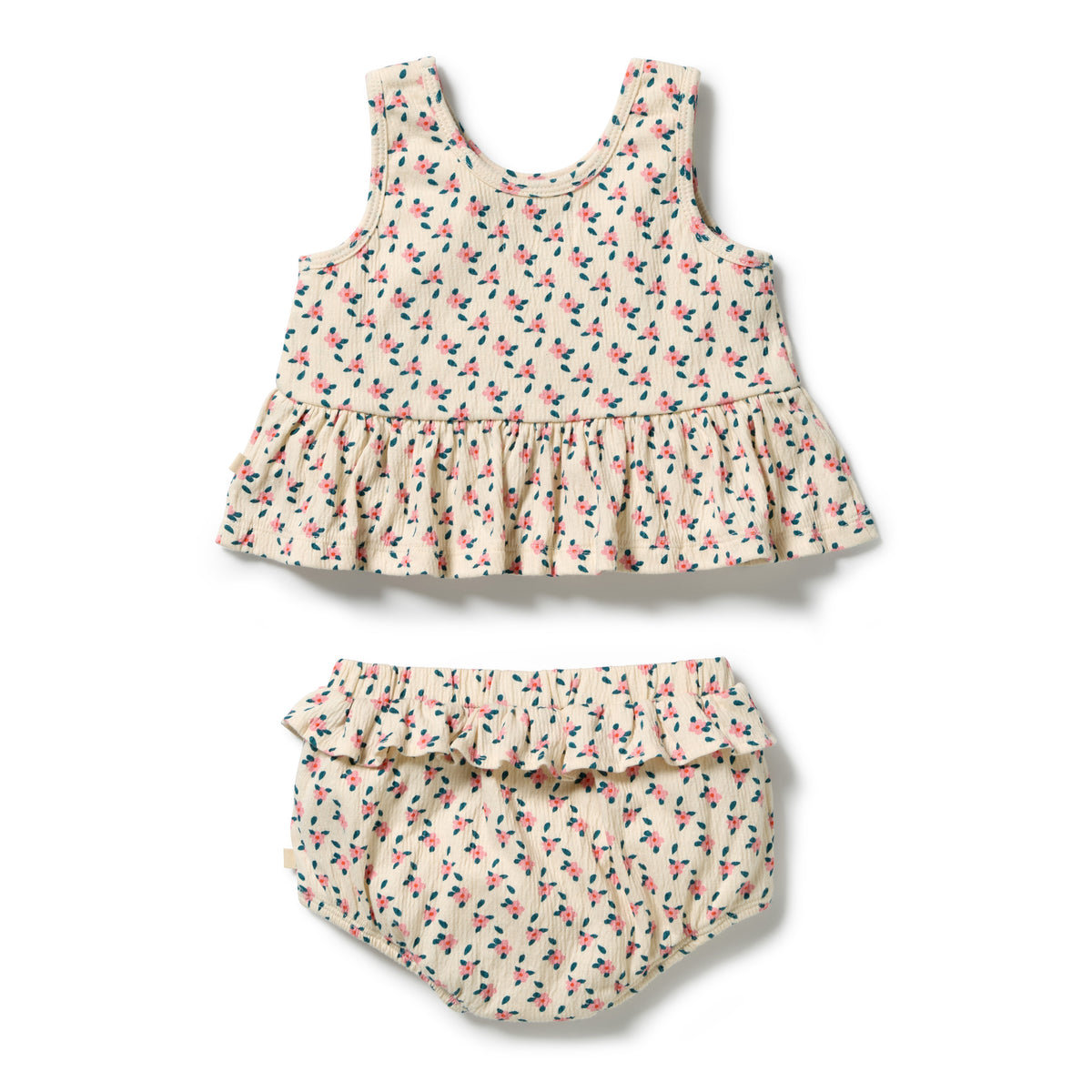 Wilson & Frenchy Little Blossom Organic Crinkle Ruffle Set