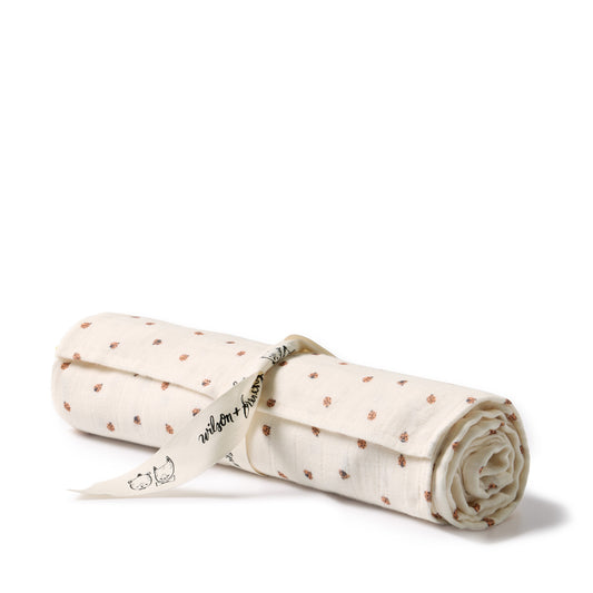 Wilson & Frenchy Little Lady Bugs Organic Muslin Wrap