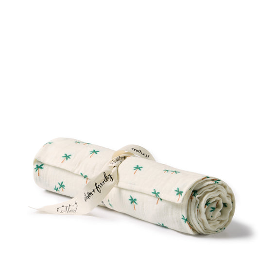 Wilson & Frenchy Tiny Palm Organic Muslin Wrap