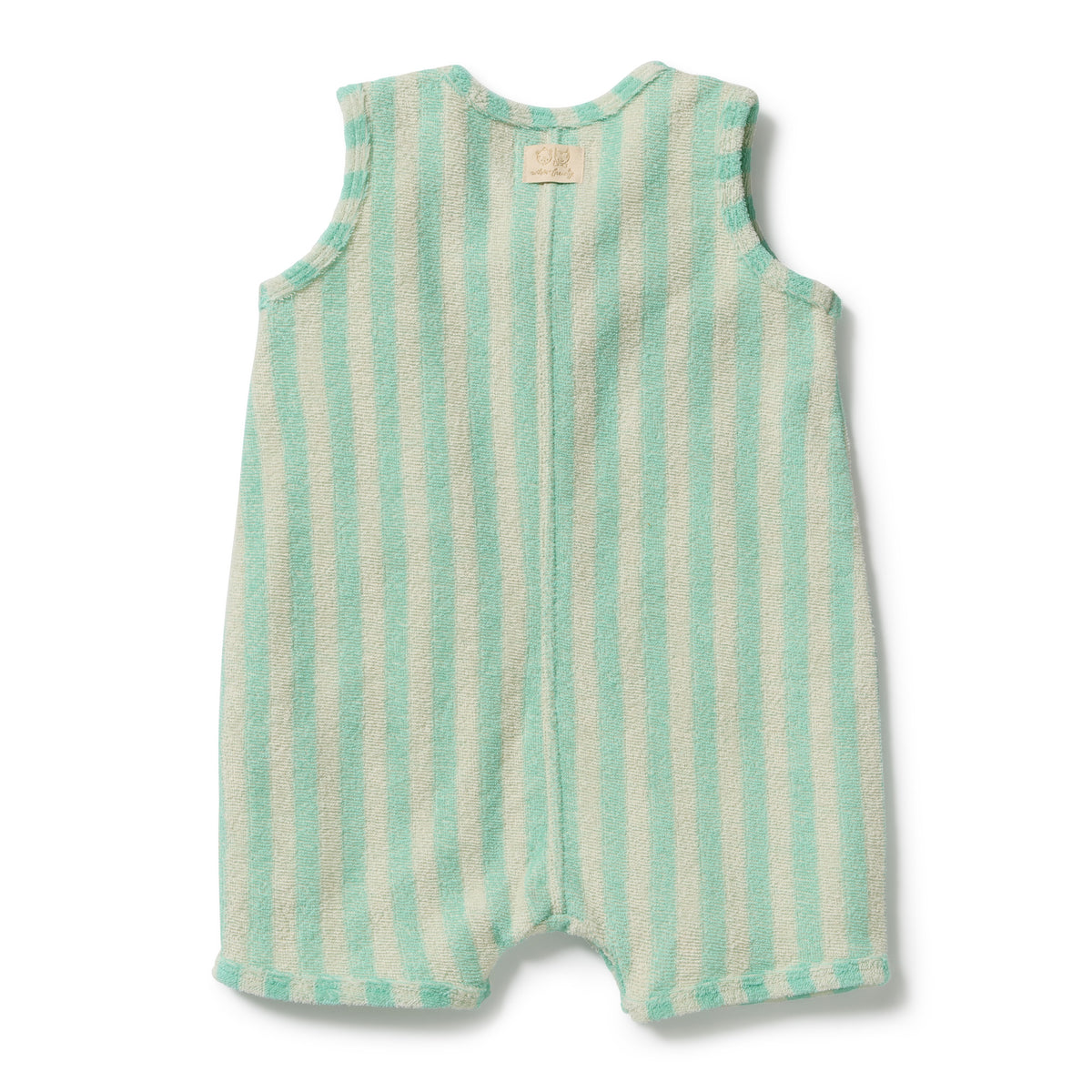 Wilson & Frenchy Seafoam Stripe Organic Terry Growsuit