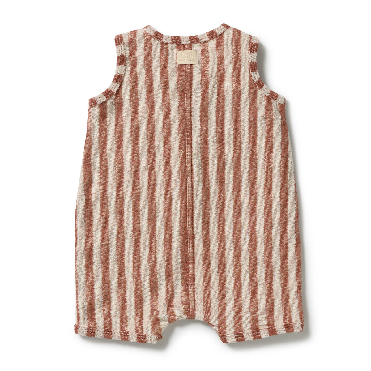 Wilson & Frenchy Cherry Cola Stripe Organic Terry Growsuit
