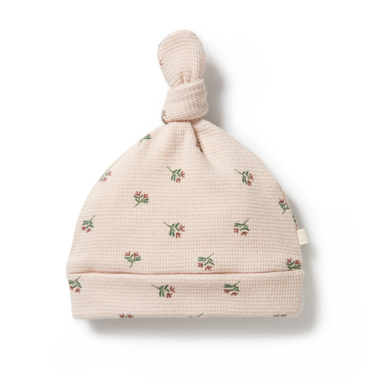 Wilson & Frenchy Emily Floral Organic Waffle Knot Hat