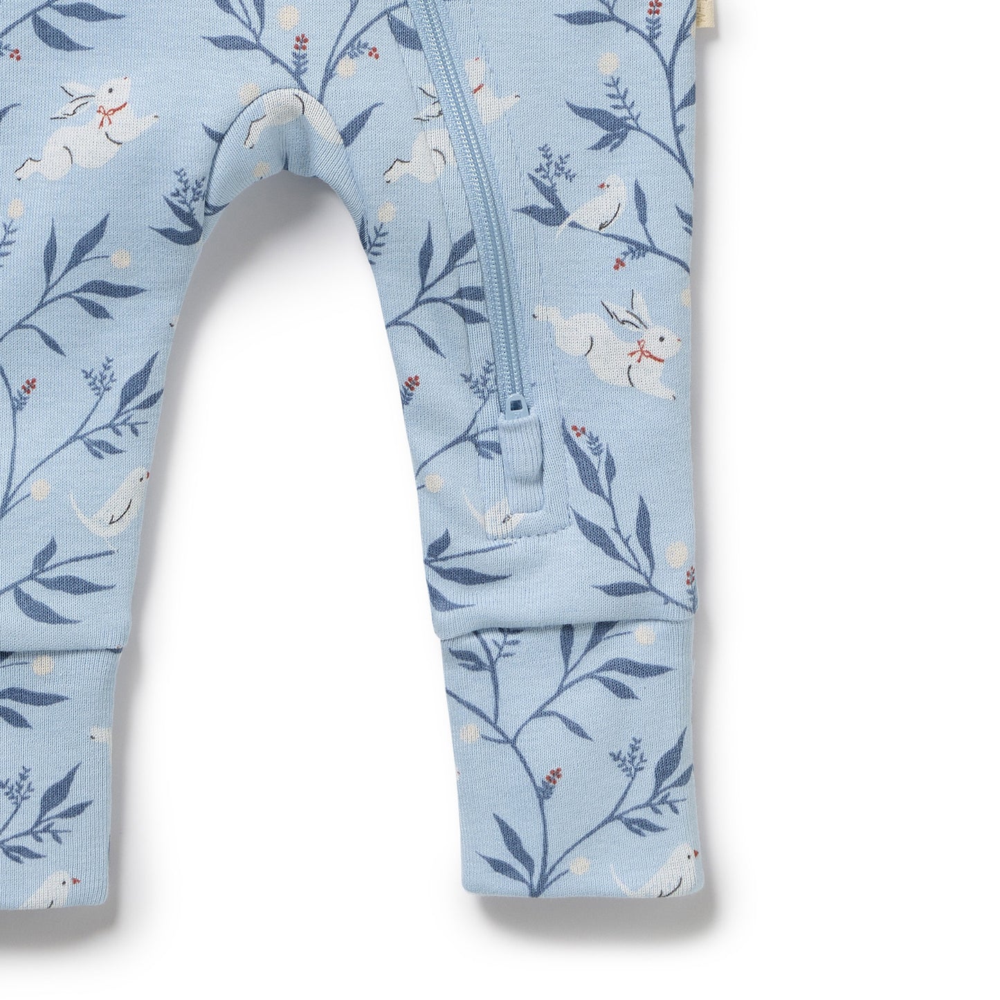 Wilson & Frenchy Bunny Whistle Organic Zipsuit