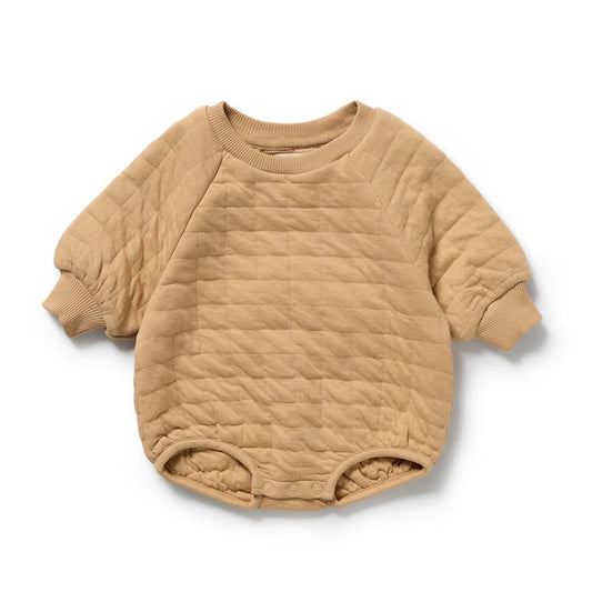 Wilson & Frenchy Honey Fawn Organic Quilted Bodysuit