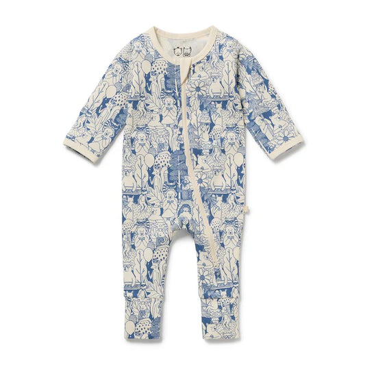 Wilson & Frenchy Woodland Adventures Organic Zipsuit