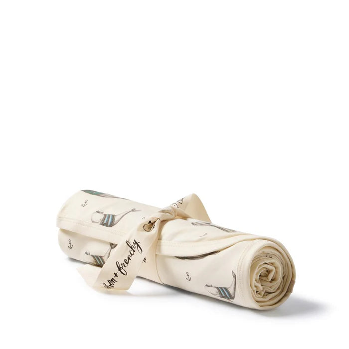Wilson & Frenchy Woolly Whales Organic Bunny Rug