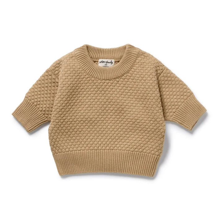 Wilson & Frenchy Oat Organic Knitted Bubble Jumper