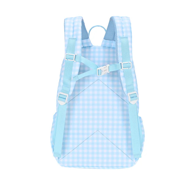 Kinnder Blue Gingham Mini Backpack