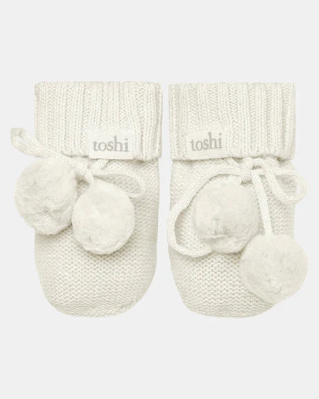 Toshi Organic Booties Marley Pebble